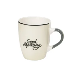 Gifi Mug en porcelaine vert avec inscription "Good Morning" 33 cl| Vaisselle Et Accessoires De Table