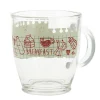 Gifi Mug en verre 38 cl transparent motif bloc note petit déjeuner| Vaisselle Et Accessoires De Table