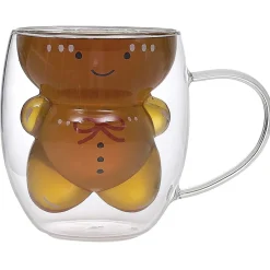 Gifi Mug en verre à double paroi décor personnage 300 ml| Vaisselle Et Accessoires De Table