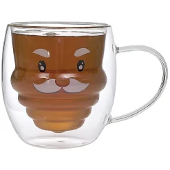 Gifi Mug en verre à double paroi décor personnage 300 ml| Vaisselle Et Accessoires De Table