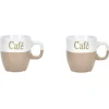 Gifi Mug faïence bicolore café| Vaisselle Et Accessoires De Table
