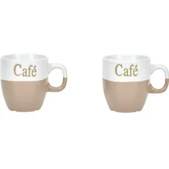 Gifi Mug faïence bicolore café| Vaisselle Et Accessoires De Table