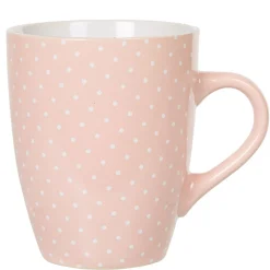 Gifi Mug faïence rose motifs pois blancs| Vaisselle Et Accessoires De Table