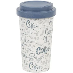 Gifi Mug imprimé avec couvercle uni 400 ml| Vaisselle Et Accessoires De Table
