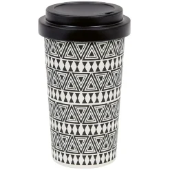 Gifi Mug imprimé avec couvercle uni 400 ml| Vaisselle Et Accessoires De Table