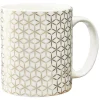 Gifi Mug imprimé géométrique doré et blanc| Vaisselle Et Accessoires De Table