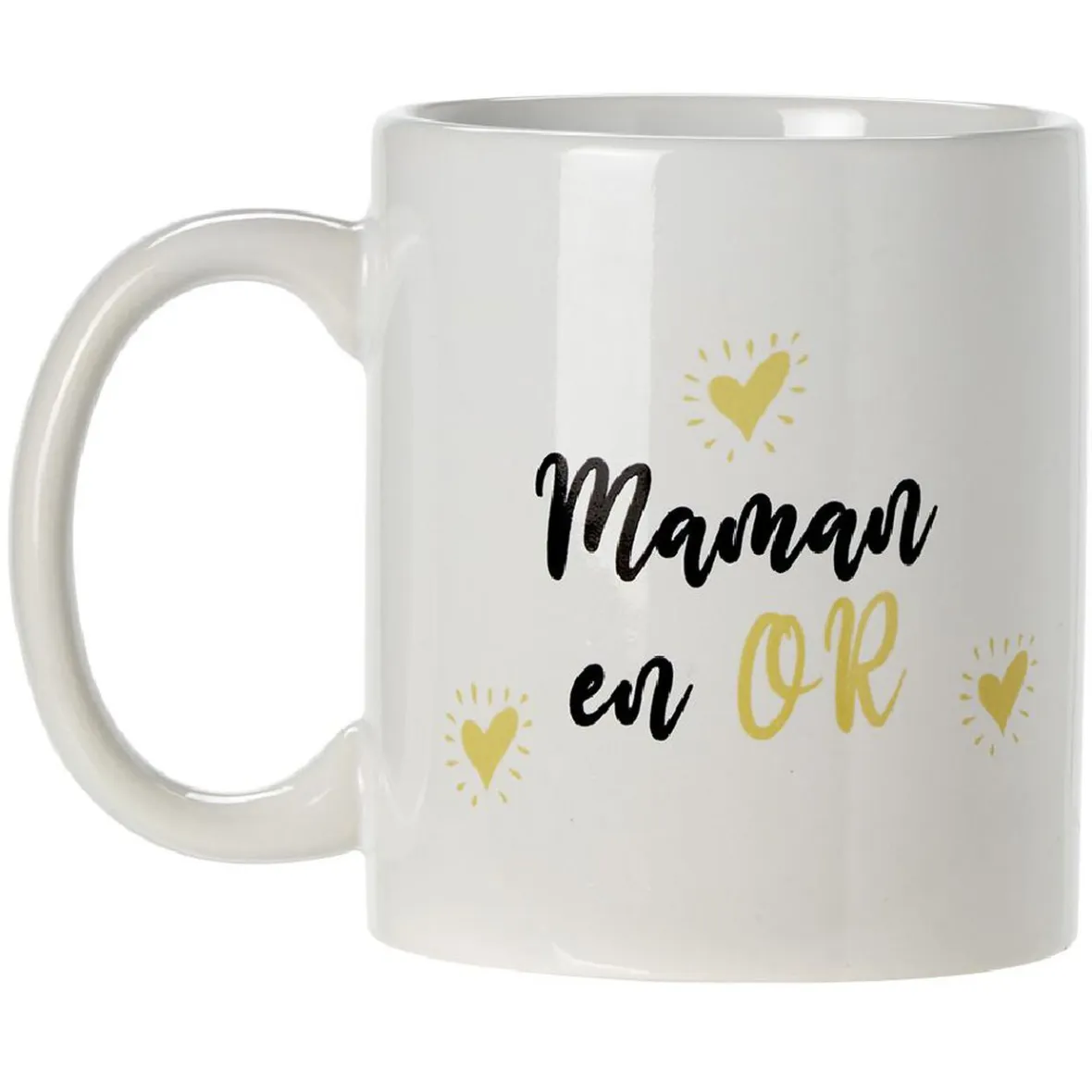 Gifi Mug imprimé Papa ou Maman en or| Vaisselle Et Accessoires De Table
