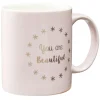 Gifi Mug inscription You are beautiful rose doré| Vaisselle Et Accessoires De Table