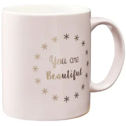 Gifi Mug inscription You are beautiful rose doré| Vaisselle Et Accessoires De Table