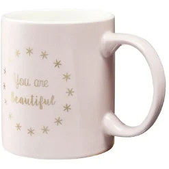 Gifi Mug inscription You are beautiful rose doré| Vaisselle Et Accessoires De Table