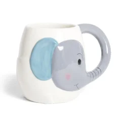 Vaisselle Et Accessoires De Table<Gifi Mug éléphant dolomite blanc et gris Ø10xH10cm