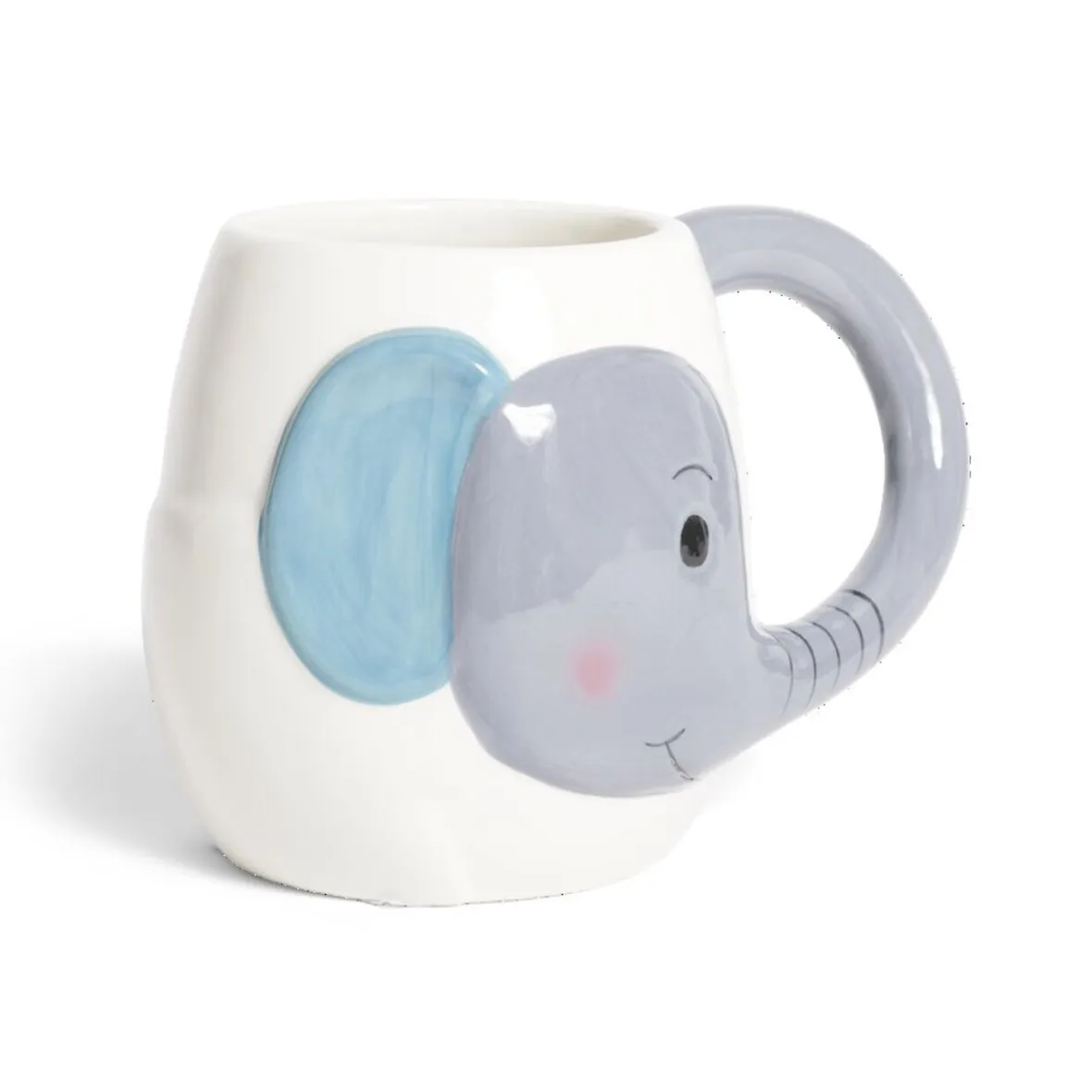 Vaisselle Et Accessoires De Table<Gifi Mug éléphant dolomite blanc et gris Ø10xH10cm
