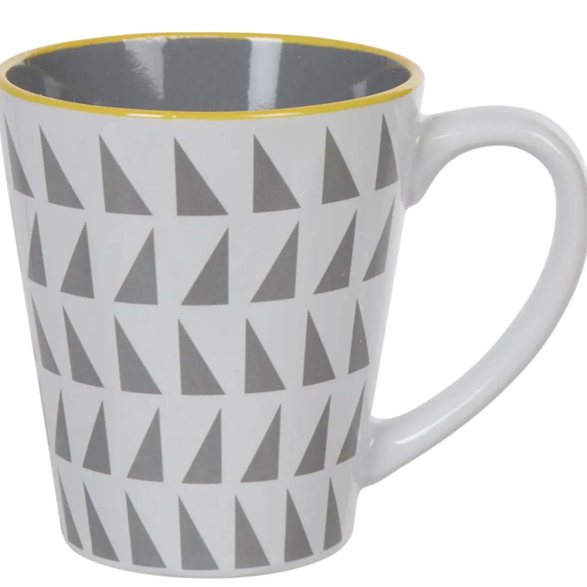 Gifi Mug motif géométrique gris et blanc| Vaisselle Et Accessoires De Table