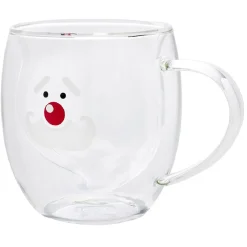 Gifi Mug Noël verre double paroi 30cl - 2 modèles| Vaisselle Et Accessoires De Table