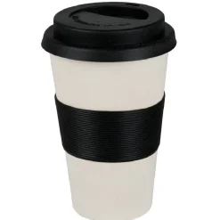 Gifi Mug transportable blanc&noir mélaminé| Vaisselle Et Accessoires De Table