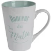 Vaisselle Et Accessoires De Table<Gifi Mug XL faïence blanc et vert menthe