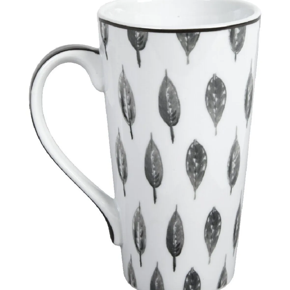 Gifi Mug XXL blanc gris| Vaisselle Et Accessoires De Table