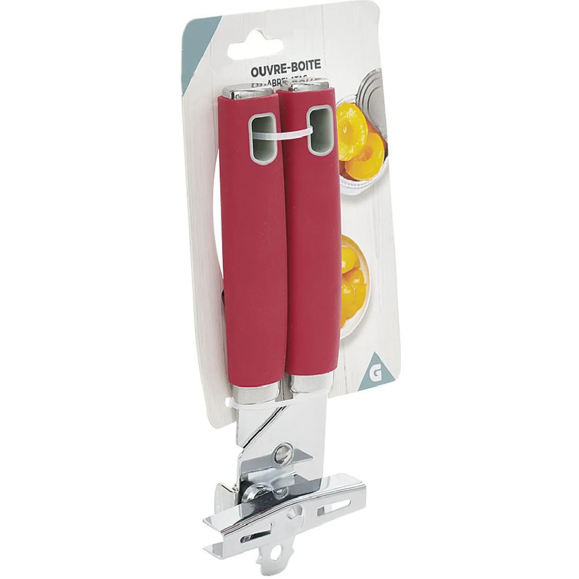 Préparation Culinaire<Gifi Ouvre boîte inox avec manche en polypropylène rouge