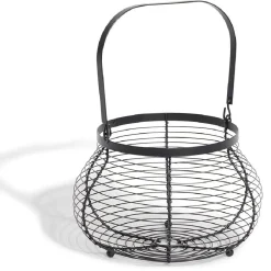 Rangement De Cuisine<Gifi Panier à oeufs avec poignée métal noir