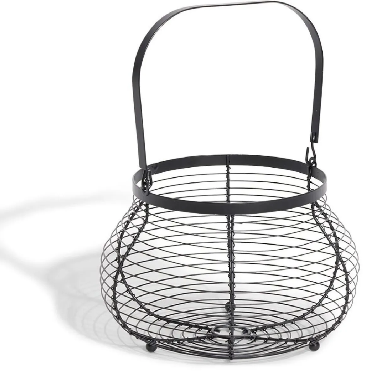 Rangement De Cuisine<Gifi Panier à oeufs avec poignée métal noir