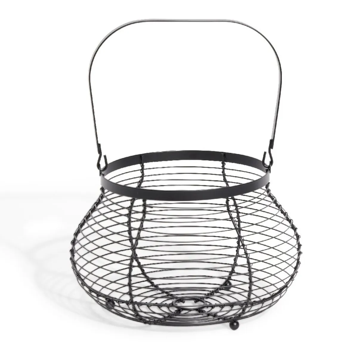 Rangement De Cuisine<Gifi Panier à oeufs avec poignée métal noir