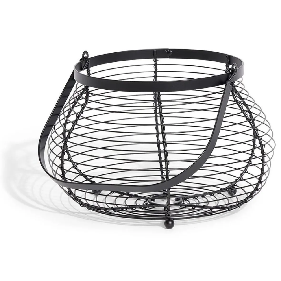 Rangement De Cuisine<Gifi Panier à oeufs avec poignée métal noir