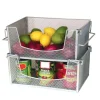 Rangement De Cuisine<Gifi Panier superposable gris argenté