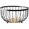 Préparation Culinaire<Gifi Panière à fruits fond bambou métal noir Ø25xH13cm