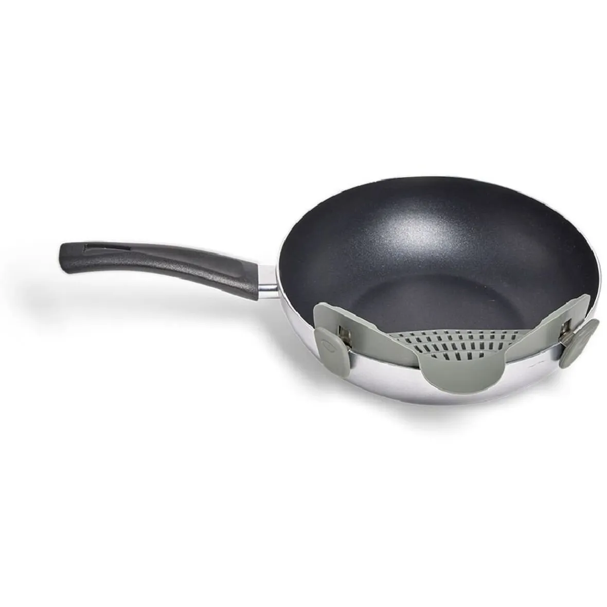 Préparation Culinaire<Gifi Passoire casserole à clips silicone gris