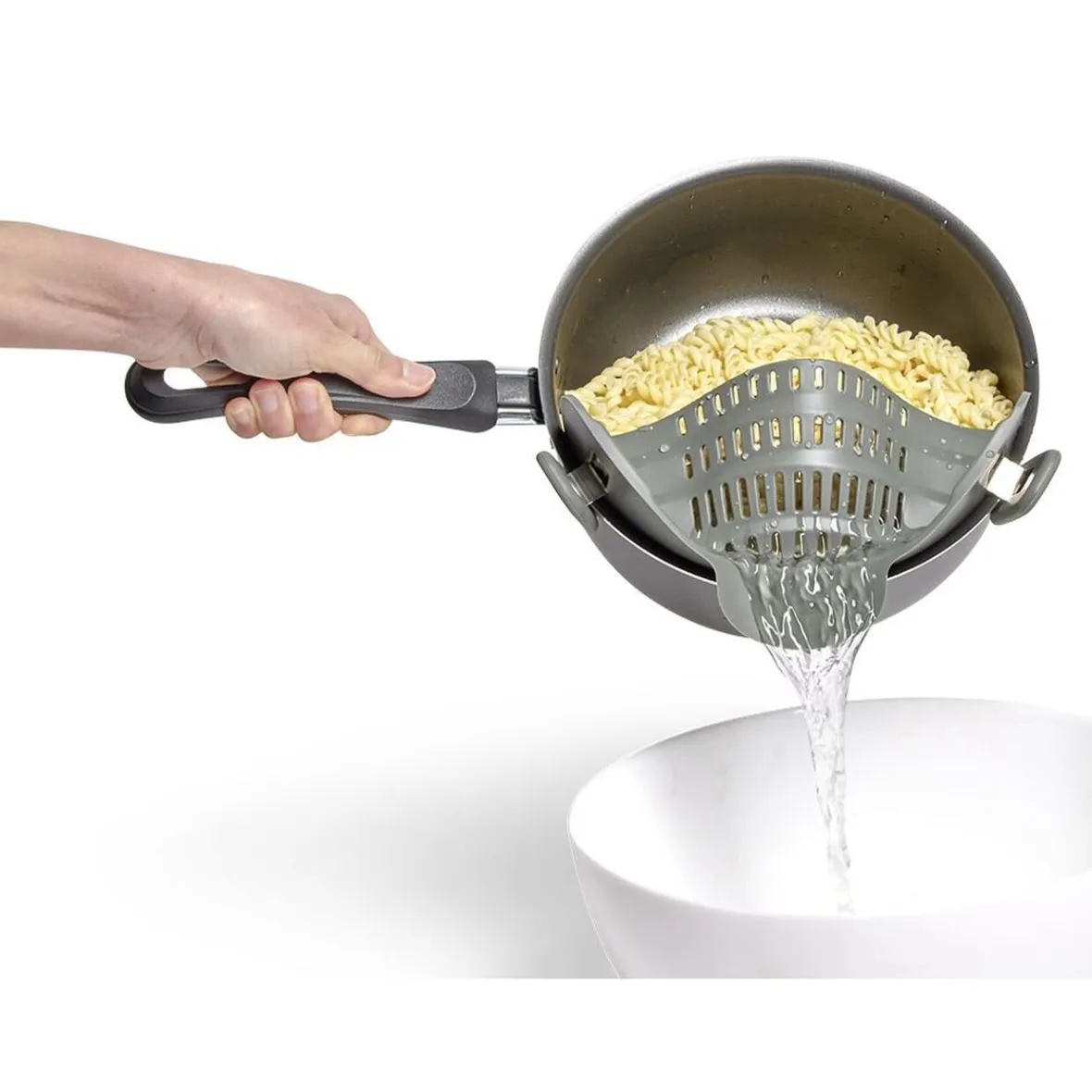 Préparation Culinaire<Gifi Passoire casserole à clips silicone gris