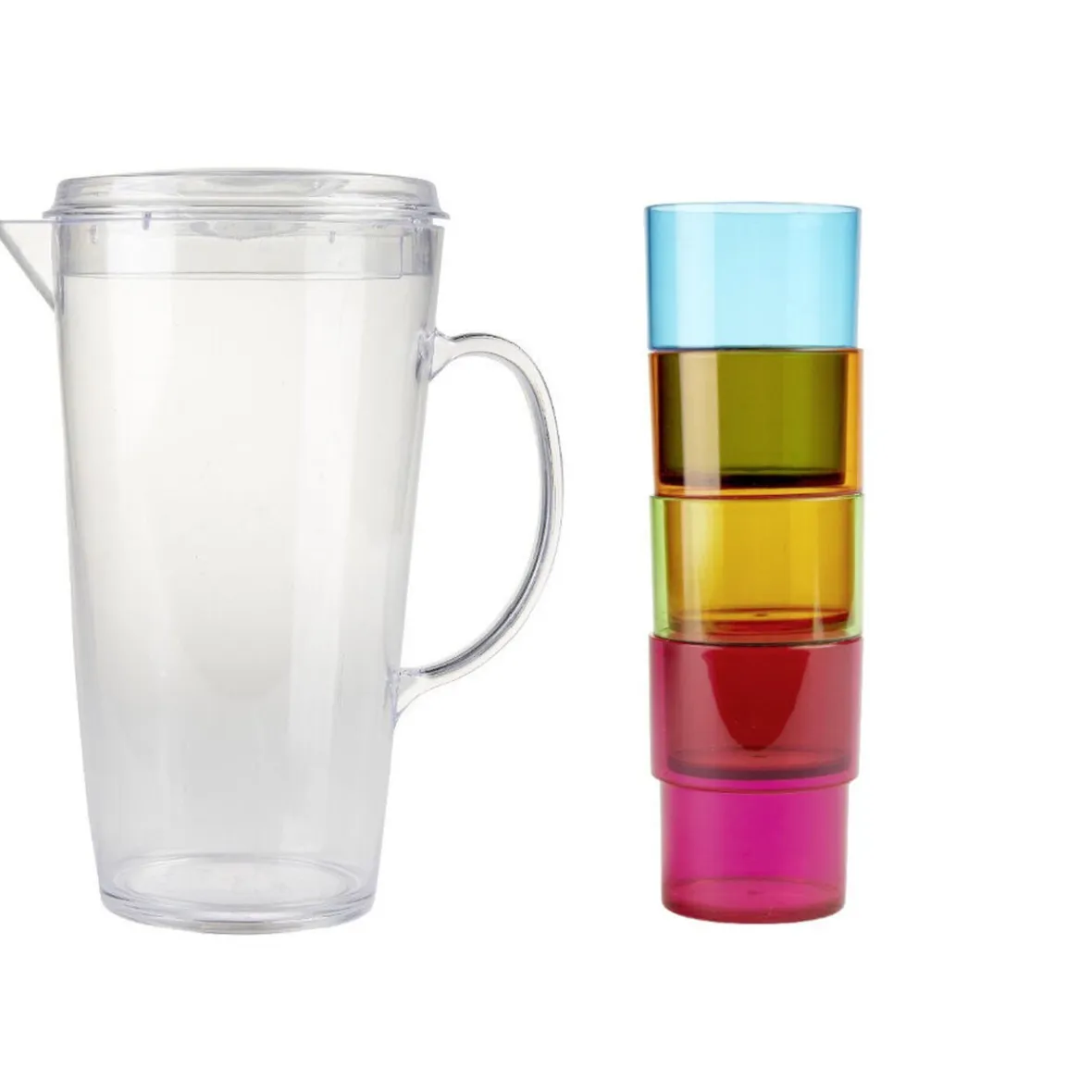 Vaisselle Et Accessoires De Table<Gifi Pichet 1,8 L avec gobelet multicolore x4