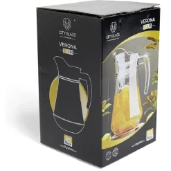 Gifi Pichet avec anse et bec verseur 1L verre transparent| Vaisselle Et Accessoires De Table