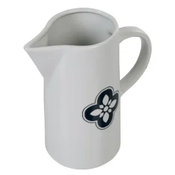 Gifi Pichet blanc avec motif fleur gris Dolce Vita| Vaisselle Et Accessoires De Table