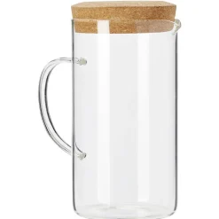 Gifi Pichet en verre avec bouchon liège 1,7L| Vaisselle Et Accessoires De Table