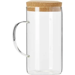 Gifi Pichet en verre avec bouchon liège 1,7L| Vaisselle Et Accessoires De Table
