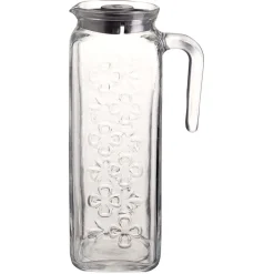 Gifi Pichet en verre avec couvercle 1,2L| Vaisselle Et Accessoires De Table
