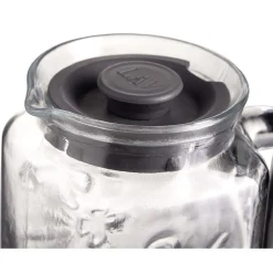 Gifi Pichet en verre avec couvercle 1,2L| Vaisselle Et Accessoires De Table
