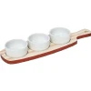 Vaisselle Et Accessoires De Table<Gifi Planche à apéritifs 3 coupelles blanc naturel