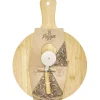 Préparation Culinaire<Gifi Planche à découper 6 parts en bambou Ø32cm avec roulette à pizza