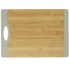 Préparation Culinaire<Gifi Planche à découper bambou bord silicone gris