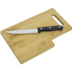 Préparation Culinaire<Gifi Planche à découper en bambou avec couteau