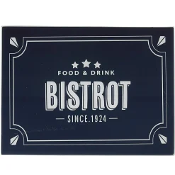 Préparation Culinaire<Gifi Planche à découper en verre design Bistrot noir blanc