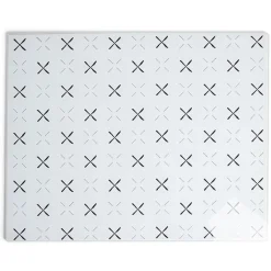 Préparation Culinaire<Gifi Planche à découper en verre blanc motif noir - 38x30cm