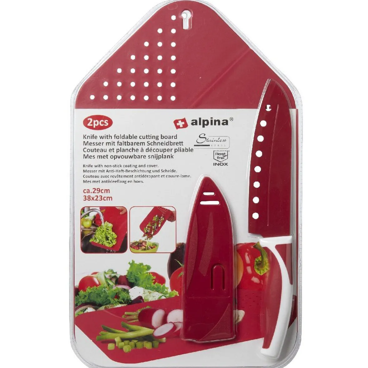Préparation Culinaire<Gifi Planche à découper pliable 3 en 1 avec couteau inox