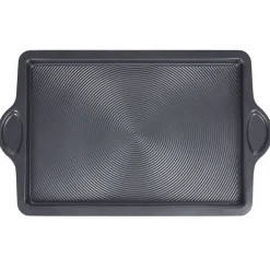 Cuisson<Gifi Plaque à pâtisserie métal fond texturé anti adhérent moyen