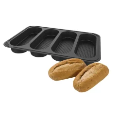 Cuisson<Gifi Plaque demi baguette x4 en silicone 29x21xH3cm