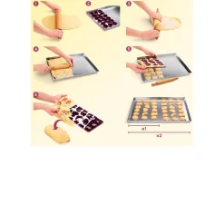 Préparation Culinaire<Gifi Plaque emporte pièce Metaltex x18 forme coeur bouche couronne