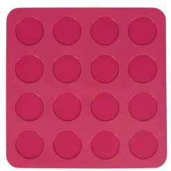 Cuisson<Gifi Plaque silicone 16 macarons rose