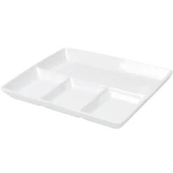 Gifi Plat à 4 compartiments blanc| Vaisselle Et Accessoires De Table