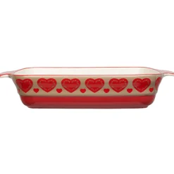 Cuisson<Gifi Plat à four design coeur rouge